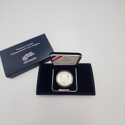 Lot 1191 2006 US Mint Benjamin Franklin Commerative Coin Program Scientist Silver Dollar Proof