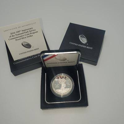 Lot 1166 Lot 1163 2016 100th Anniversary of the National Park Service Coin Program Silver Half Dollar Proof