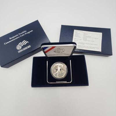 Lot 1189 2006 US Mint Benjamin Franklin Commerative Coin Program Scientist Silver Dollar Proof