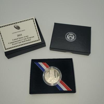 Lot 1181 2011 us army commerative coin program proof clad half dollar