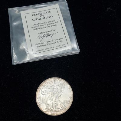 Lot 1207 2010 walking liberty silver dollar