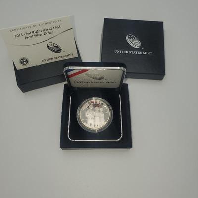 Lot 1171 2014 us mint civil rights act of 1964 silver dollar