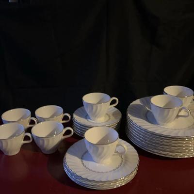 White And Silver China 