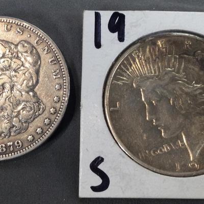 1879-S 1926-S Morgan Peace Silver Doller