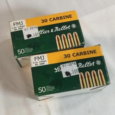 30  Carbine 110 Box Of 50 FMJ Ammo