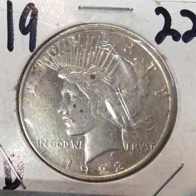 1922-D Morgan Peace Dollar Coin 