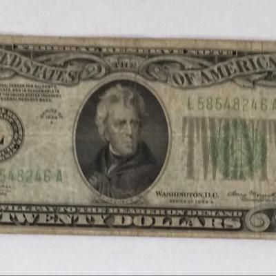 Error 1934 A $20 Bill