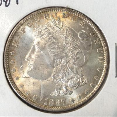 1887 Morgan Dollar Coin