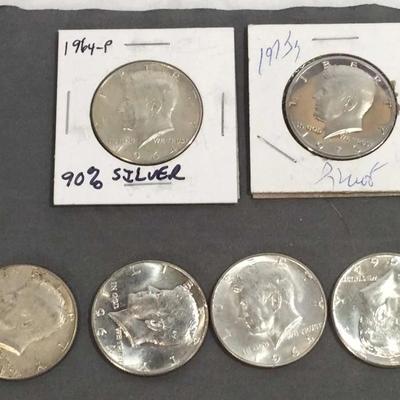 6 Kennedy Half Dollars 1964 1973 Proof 