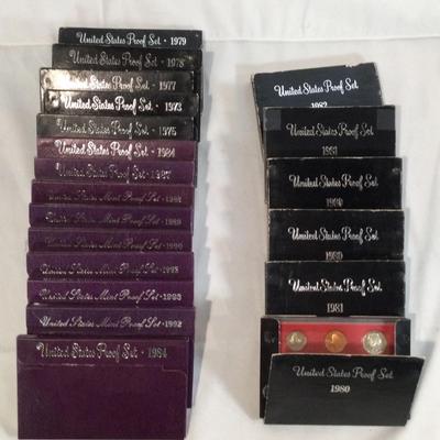 20 Coin-sets 1975-S -1993-S 