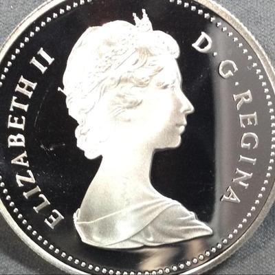 1984 Canada Dollar Cameo Toronto 59% Silver Coin