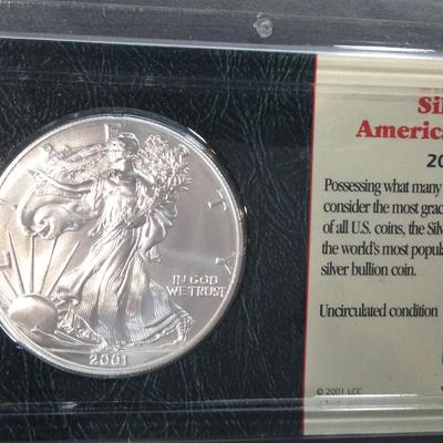2001 Eagle $1 Silver American 1 Oz999