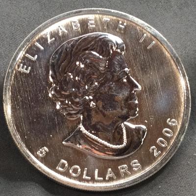 2006 Maple Leaf 5 Dollar Silver Coin 9999