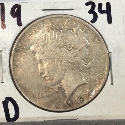 1934-D  Morgan Peace Dollar Coin