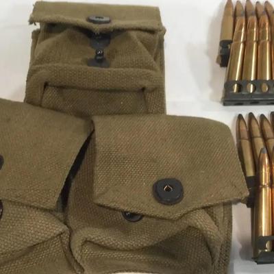 303 British Rounds And Amo Bags Antique