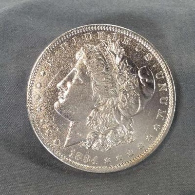 1884 Morgan Silver Dollar Coin 