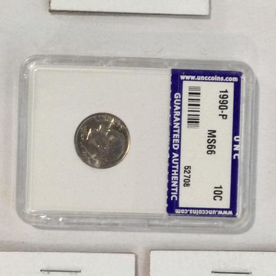 Slabed, Carded, Poorf And 16 Roosevelt Dimes