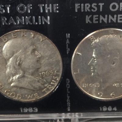 1973-D Franklin 1964 Kennedy Half Dollars Set 90% Silver