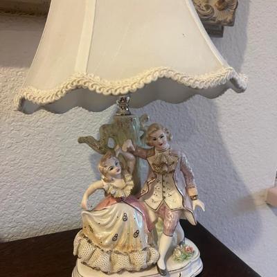Vintage Capodimonte Porcelain Figurine Lamp $100
