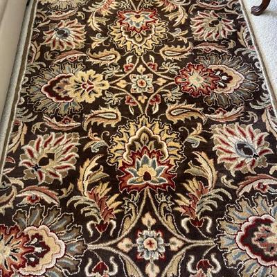 8 x 5 100% Wool Hand Tufted Brown Rug $50