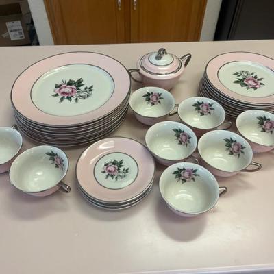 Vintage Homer Laughlin Pink Rose Dinnerware - Discontinued $150