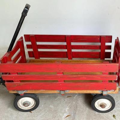 Berlin Flyer Style Wooden Wagon W/Removable Slats 