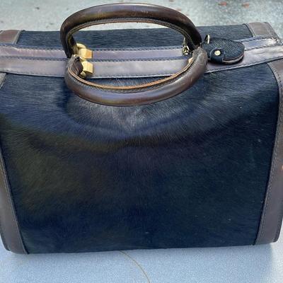 Leather & Fur Doctor Bag W/Key