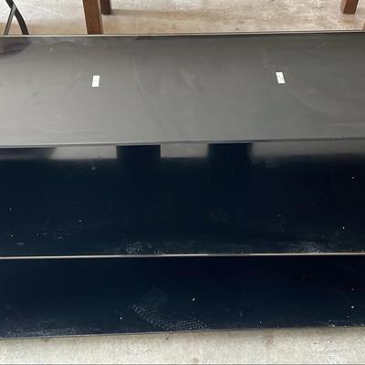 Wood & Glass 3 Tier Entertainment Unit