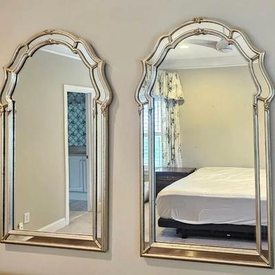 La Barge Silver-Tone Wall Mirrors Made In Italy (2)