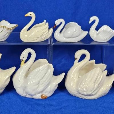 Porcelain Swan Collection (8) #522