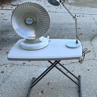 Lifetime Adjustable Folding 30” Table (1), Adjustable Table Lamp (1) & Presto Heater (1)