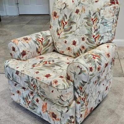 Floral Rocking Swivel Upholstered Chair By Best Home Furnishings #307