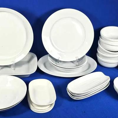 Dansk (2), Strawberry Street (4) + Assorted White Dishware (19)