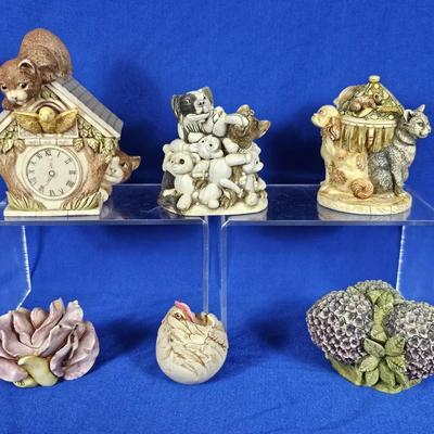 Harmony Kingdom 'Pets & Flower Theme' Treasure Chest Trinket Boxes (6)