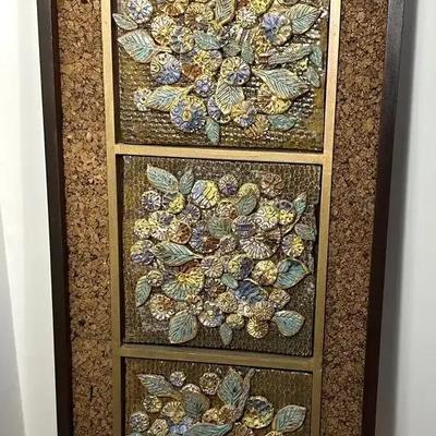 Floral Tile & Cork Wall Art 