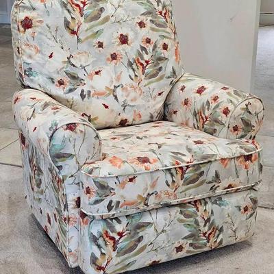 Floral Rocking Swivel Upholstered Chair By Best Home Furnishings #306