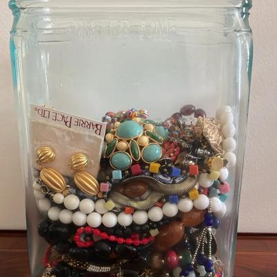 Jar Of Mystery Costume Jewelry 