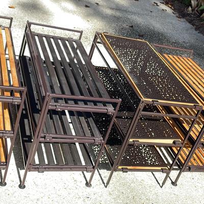 Metal & Wood Organizer Racks (4)