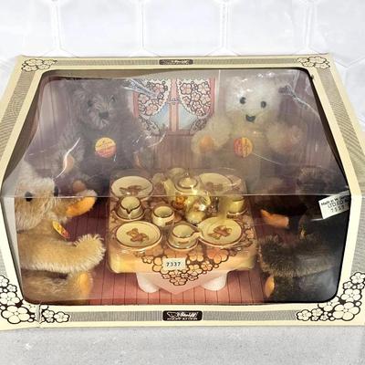 Steiff Teddy Bear Tea Party Set (NIB) Made In Germany 