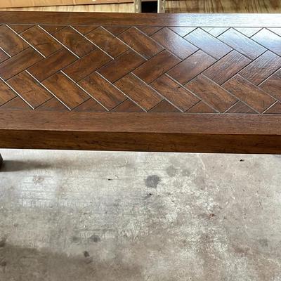 MCM Henredon Parson Style Wooden Console Table 