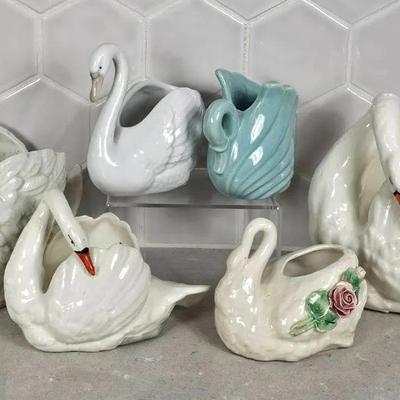 Handmade Porcelain Swans (6)