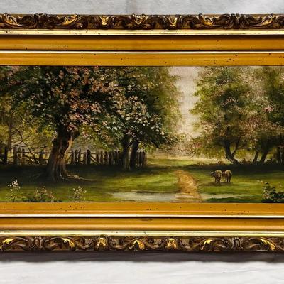 Original oil, painting of Pastoral Path