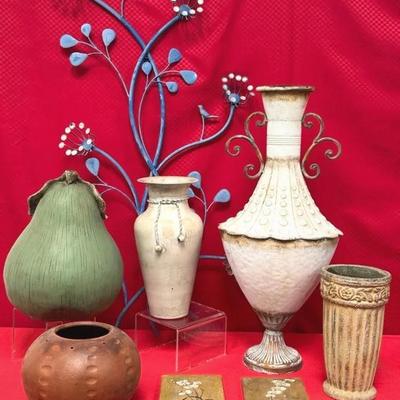 Vases, Planters And  Big Pear