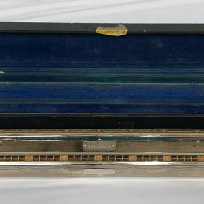 Vintage M. Hohner 23” Echo Double Harmonica w/Original Case – Made in Germany