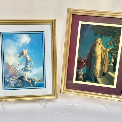 (2) Maxfield Parrish Art Deco Giclee Prints “Ecstacy” & “Enchantment” 