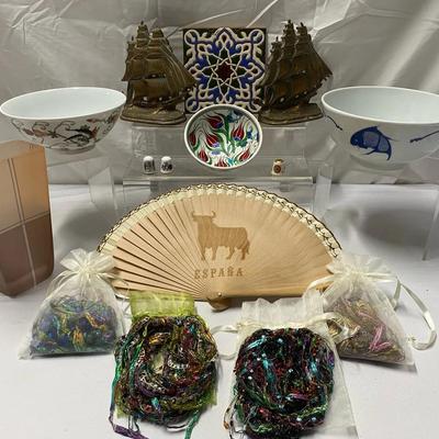 Bookends, Asian Bowls, Spanish Fan and More