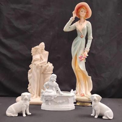 Assorted Figurine Collection – Giovanni, Victoria Italy & German Bisque (5 Pc)