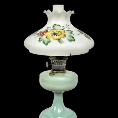 Aladdin “Venetian” Style Model A Oil Lamp In Green 
