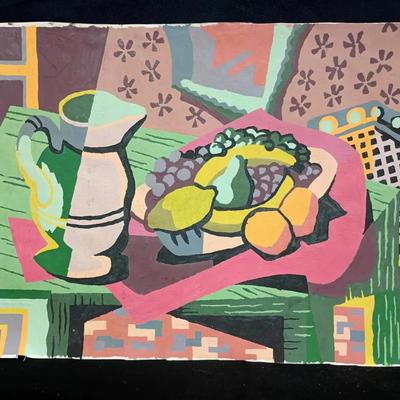 Paul Cézanne–Style Cubist Still Life (Student Reproduction)