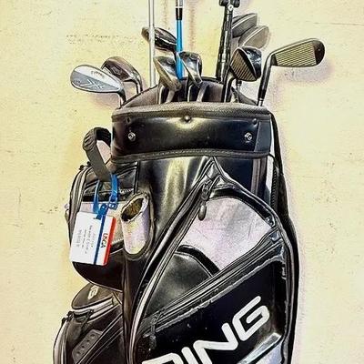 Complete Golf Club Set with Ping Bag – Mixed Brands (Adams, Callaway, Python, Mitsubishi Shafts)